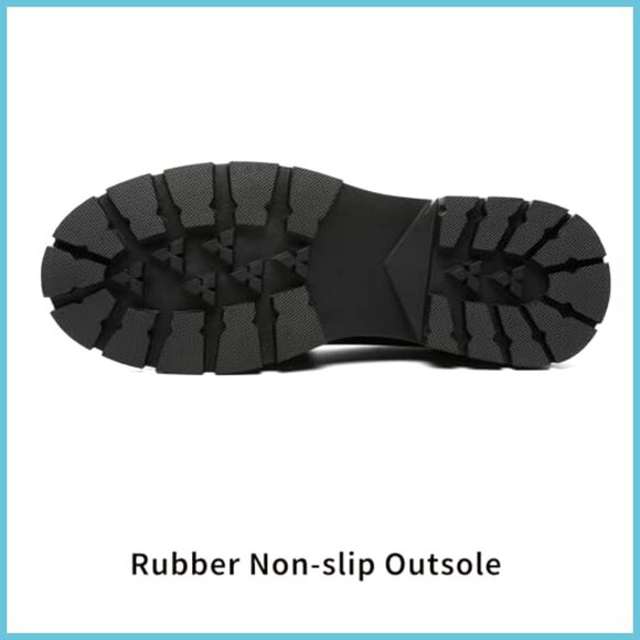 Chunky Platform Loafers with Buckle Patent Leather Slip-on Shoes - Picture 5 of 7